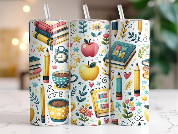 20oz Teacher Tumbler Wrap Sublimation