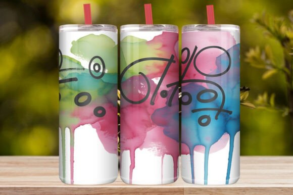 Abstract Watercolor Circles Tumbler Wrap