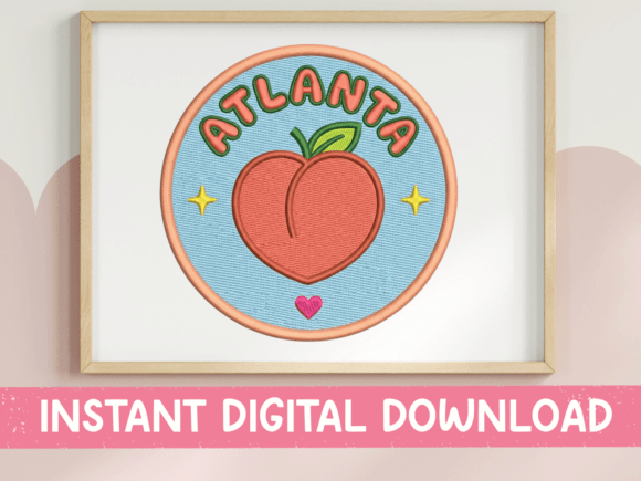 Atlanta Peach City Patch SVG