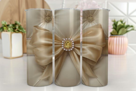 Blue Bow Bling 20oz Tumbler Wrap