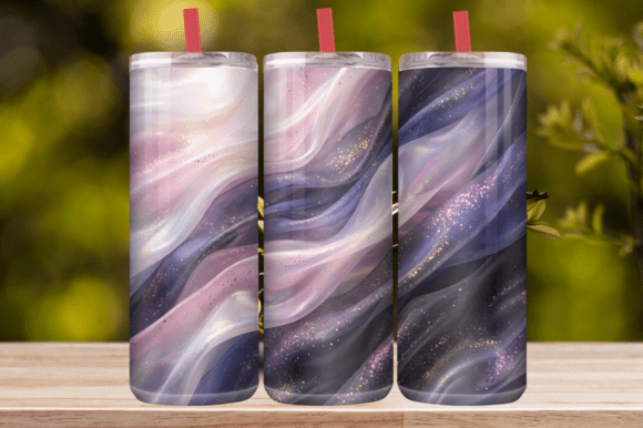 Dreamy Galaxy Waves Tumbler Wrap
