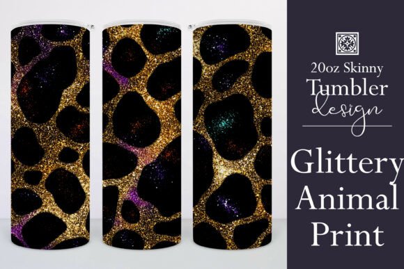 Glitter Animal Print Tumbler Wrap 2