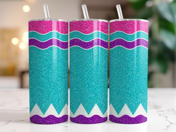 Glitter Teacher Pencil 20oz Tumbler Wrap