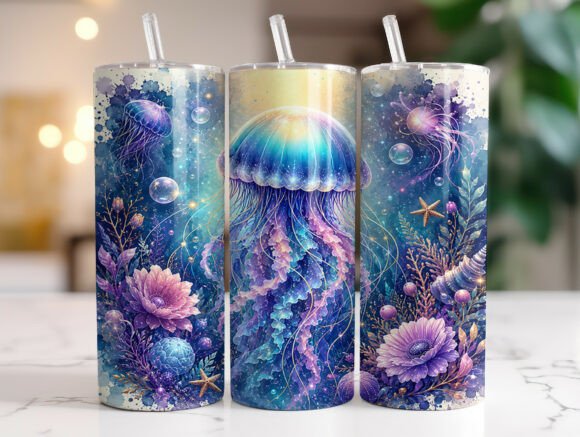 Jellyfish 20oz Tumbler Wrap Sublimation
