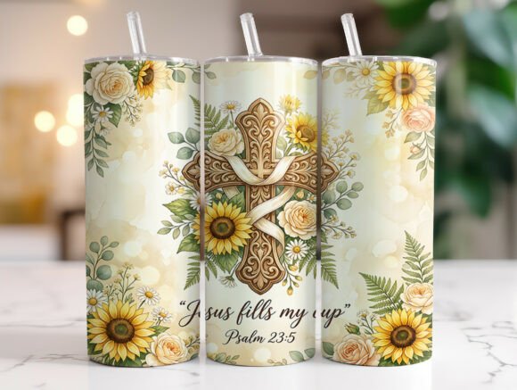 Jesus Fills My Cup Tumbler Wrap