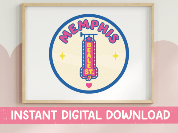 Memphis Beale Street Patch SVG