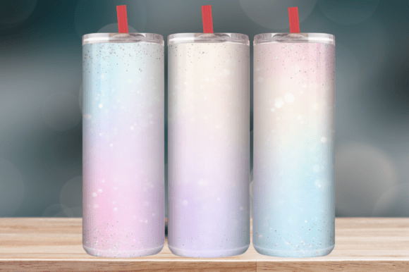 Pastel Glitter Soft Gradient Tumbler Wra