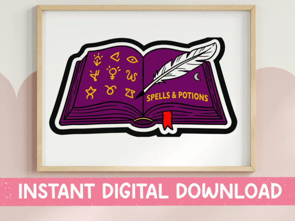 Spells and Potions Spellbook SVG