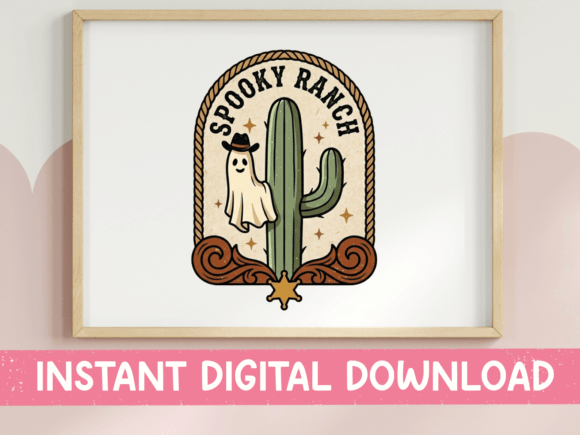 Spooky Ranch Ghost Cactus SVG