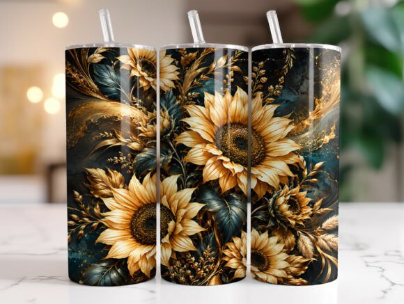 Sunflower Floral Elegance 20oz Tumbler