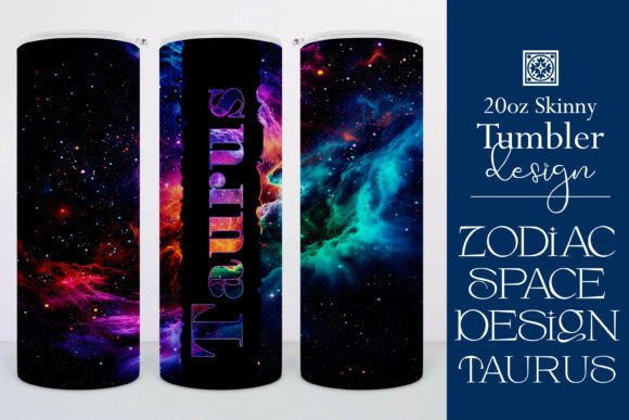 Taurus Zodiac Space Tumbler Design 1