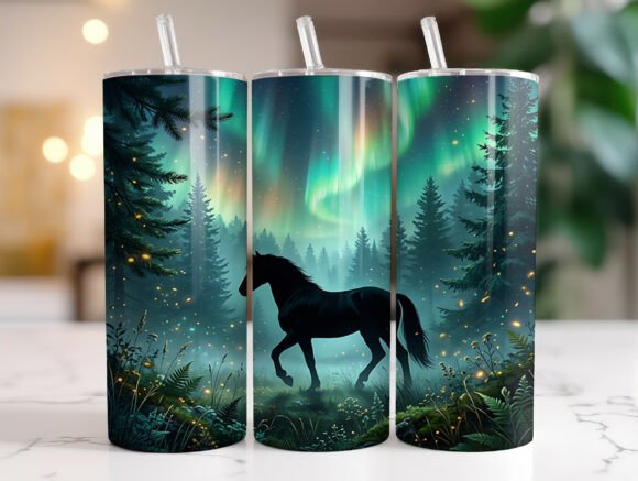 Wild Horse Northern Lights Tumbler Wrap